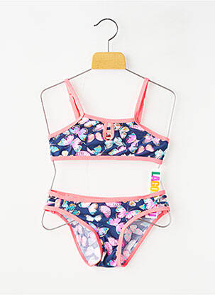 Costum de baie din două piese elasticitate albastru LAGON BLEU fată