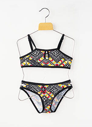 Costum de baie din două piese elasticitate negru LAGON BLEU fată