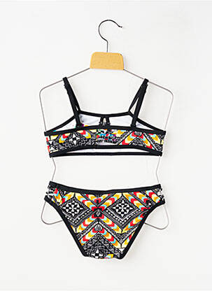 Costum de baie din două piese elasticitate negru LAGON BLEU fată