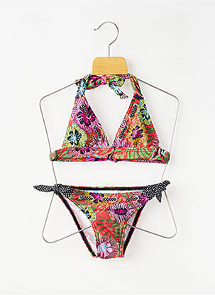 Costum de baie din două piese elasticitate violet LAGON BLEU fată