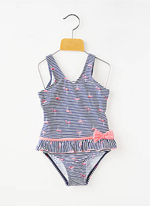 Costum de baie dintr-o singură piesă elasticitate albastru LAGON BLEU fată