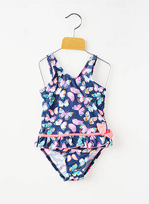 Costum de baie dintr-o singură piesă elasticitate albastru LAGON BLEU fată