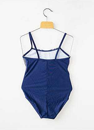 Costum de baie dintr-o singură piesă țesătură satinată albastru LAGON BLEU fată