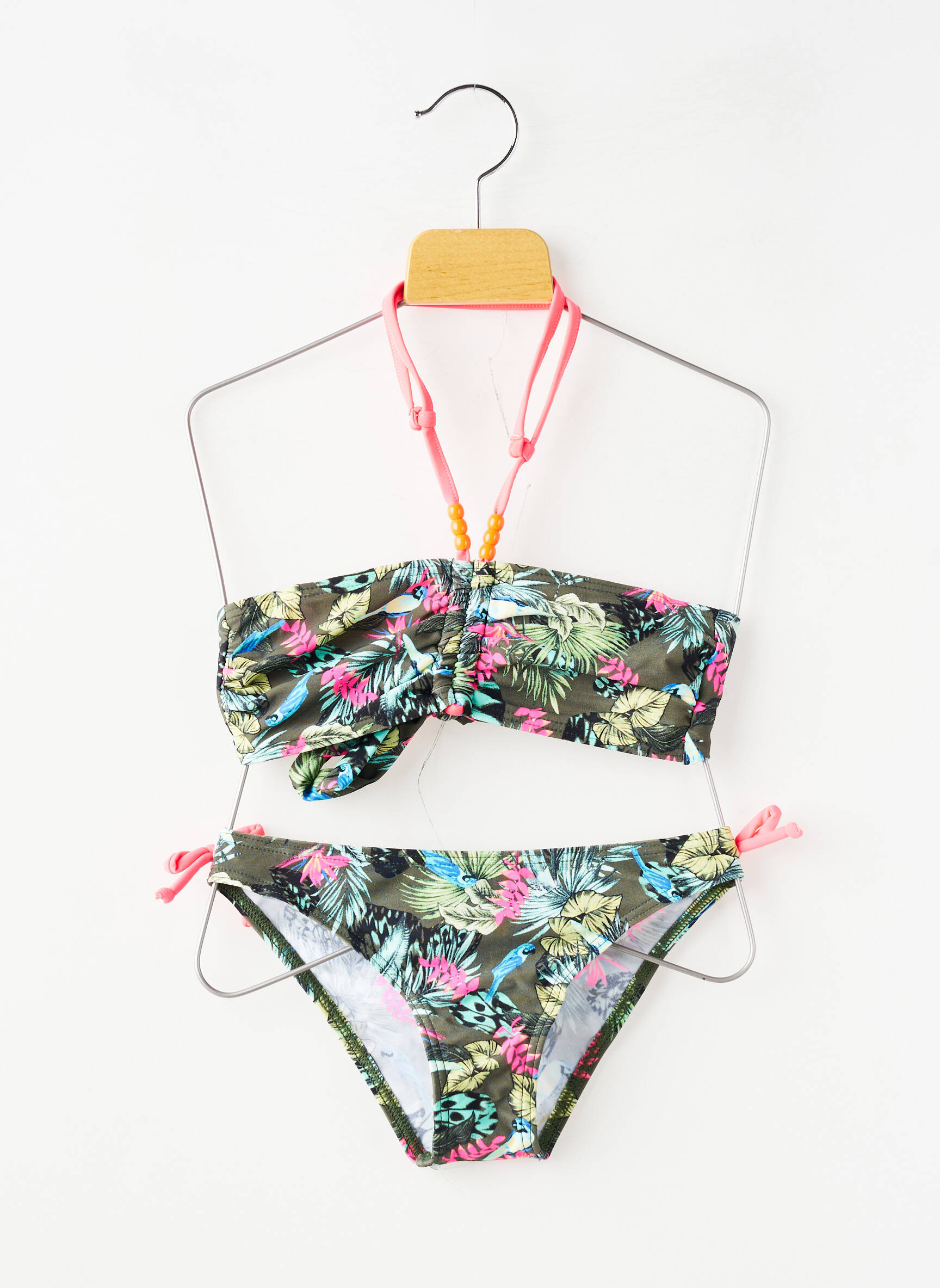 Costum de baie din două piese elasticitate verde LAGON BLEU fată
