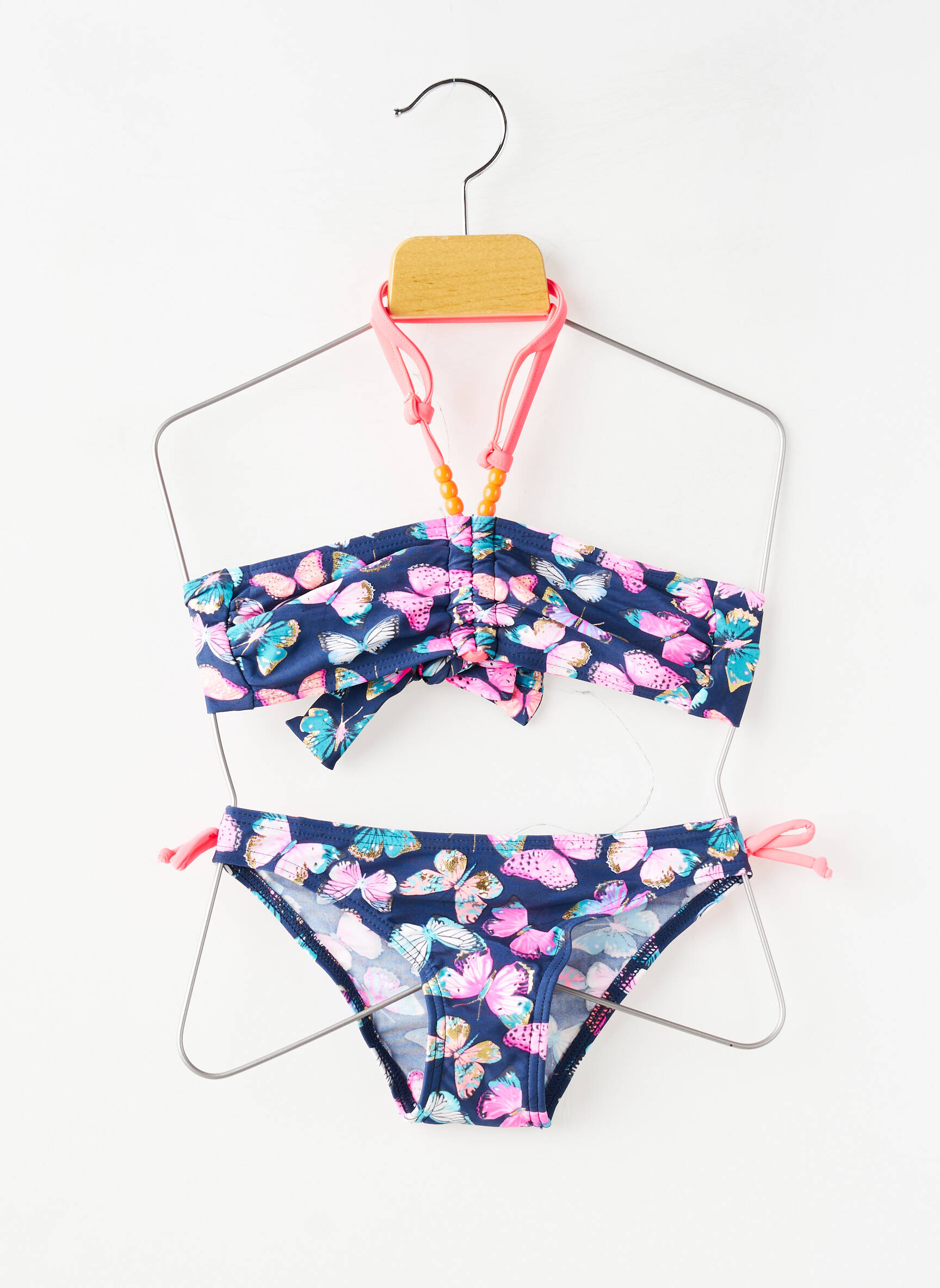 Costum de baie din două piese elasticitate albastru LAGON BLEU fată