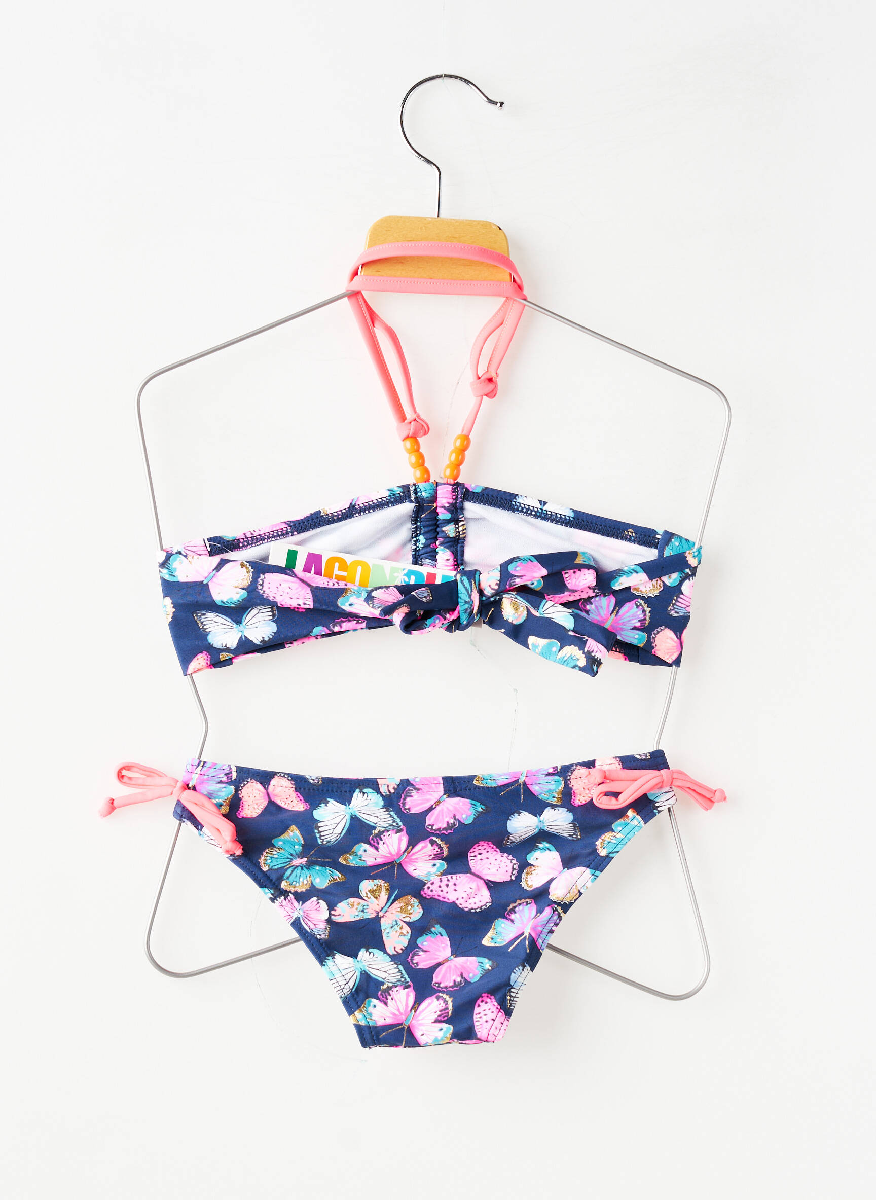 Costum de baie din două piese elasticitate albastru LAGON BLEU fată