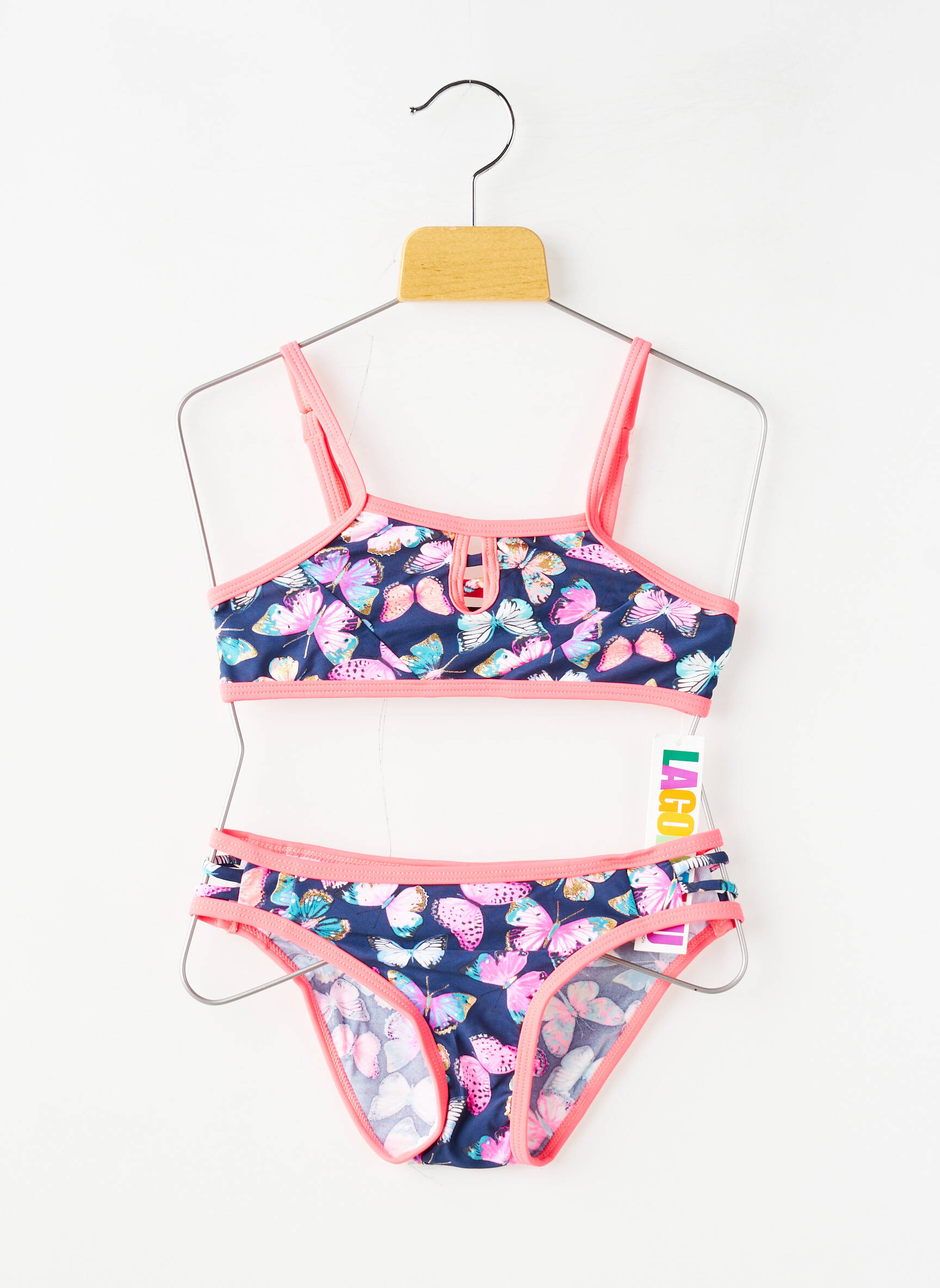 Costum de baie din două piese elasticitate albastru LAGON BLEU fată