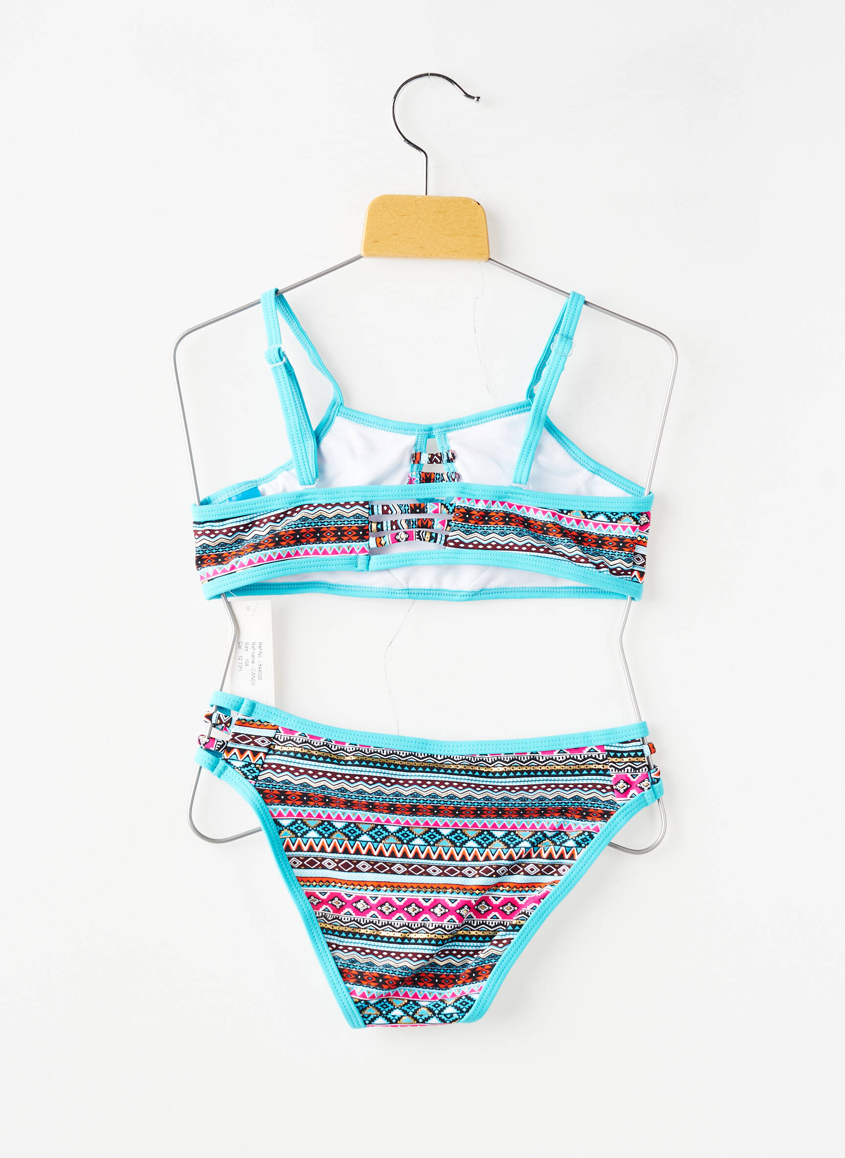 Costum de baie din două piese elasticitate albastru LAGON BLEU fată