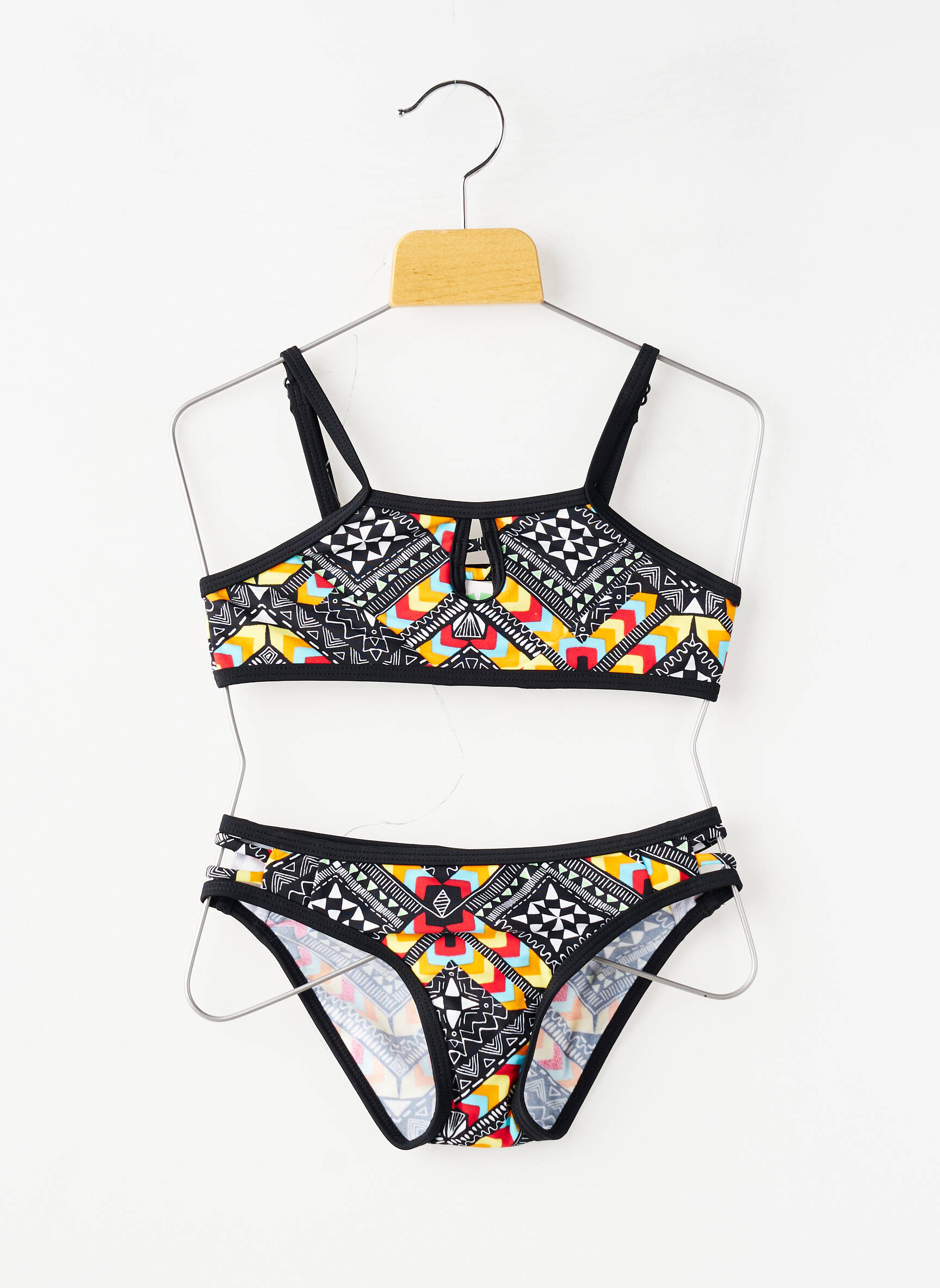 Costum de baie din două piese elasticitate negru LAGON BLEU fată