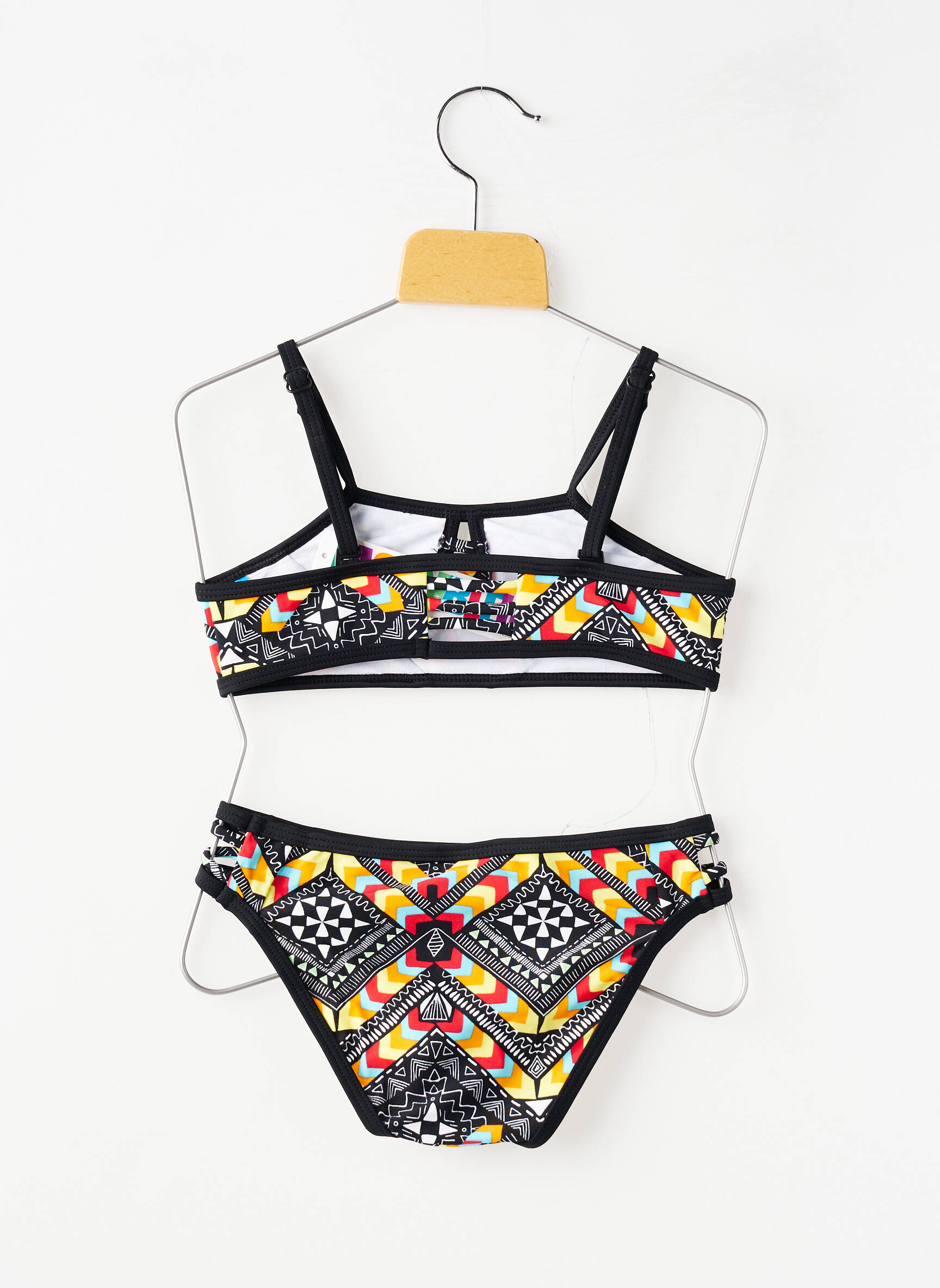 Costum de baie din două piese elasticitate negru LAGON BLEU fată