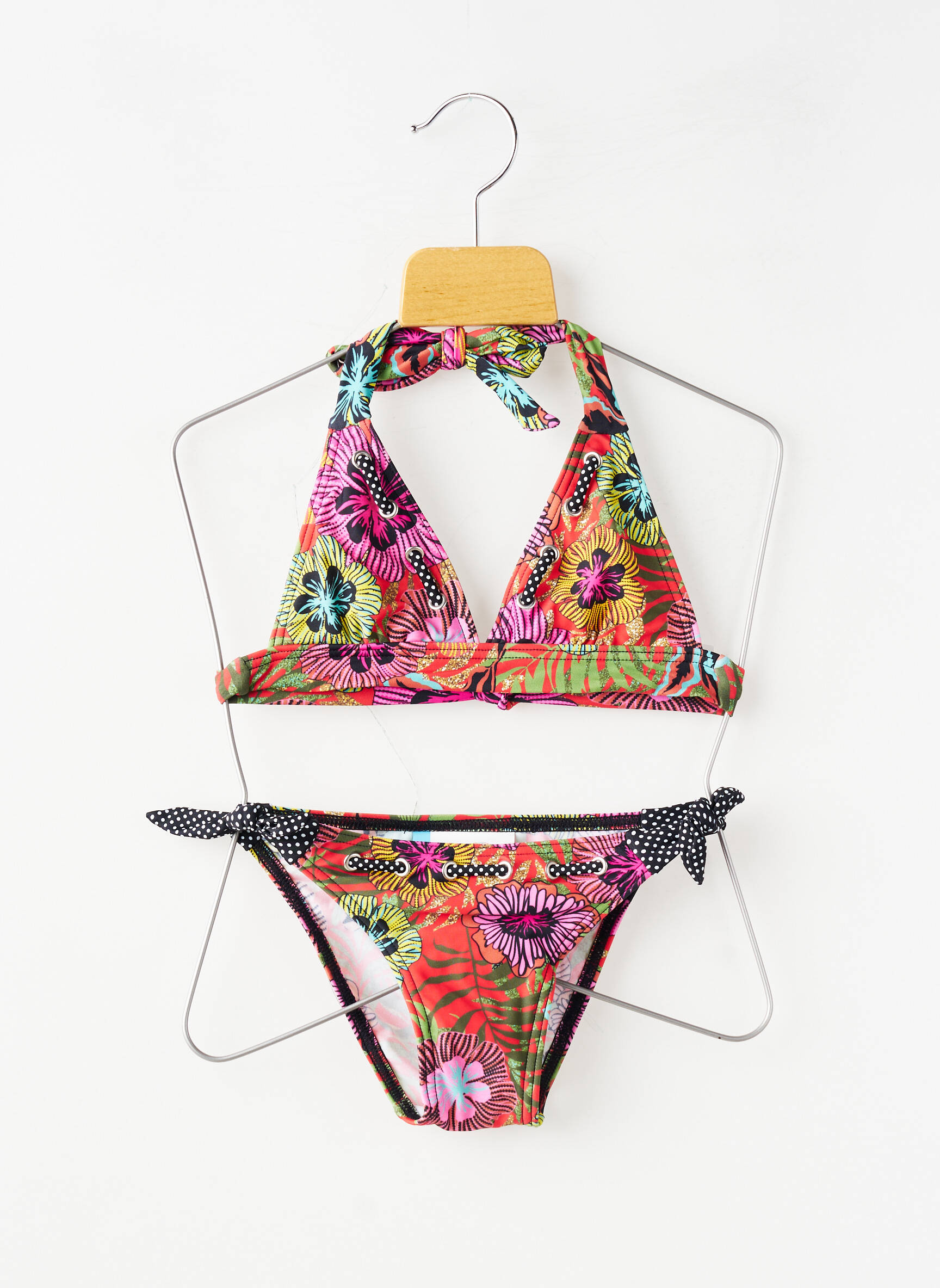 Costum de baie din două piese elasticitate violet LAGON BLEU fată