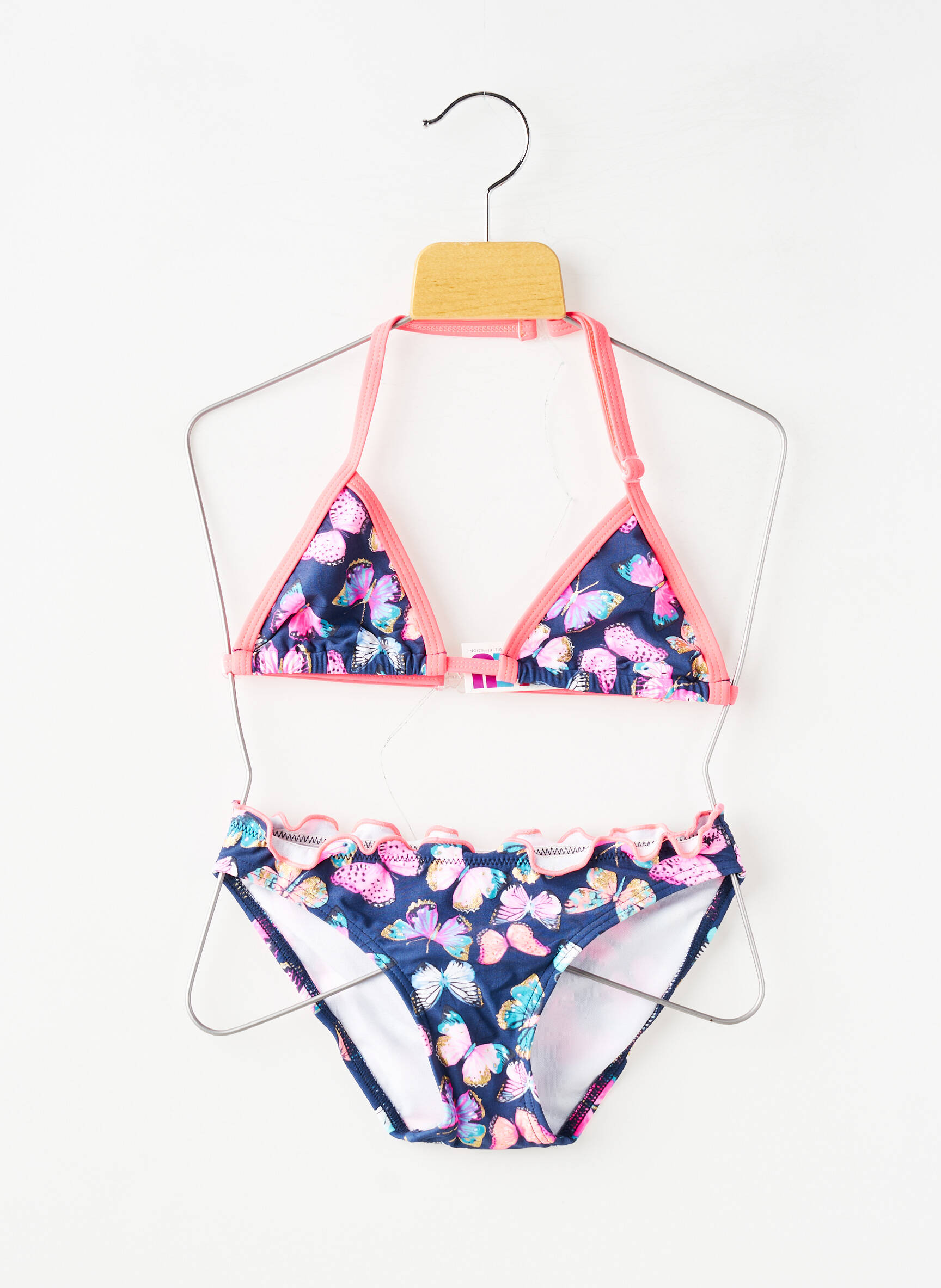 Costum de baie din două piese elasticitate albastru LAGON BLEU fată