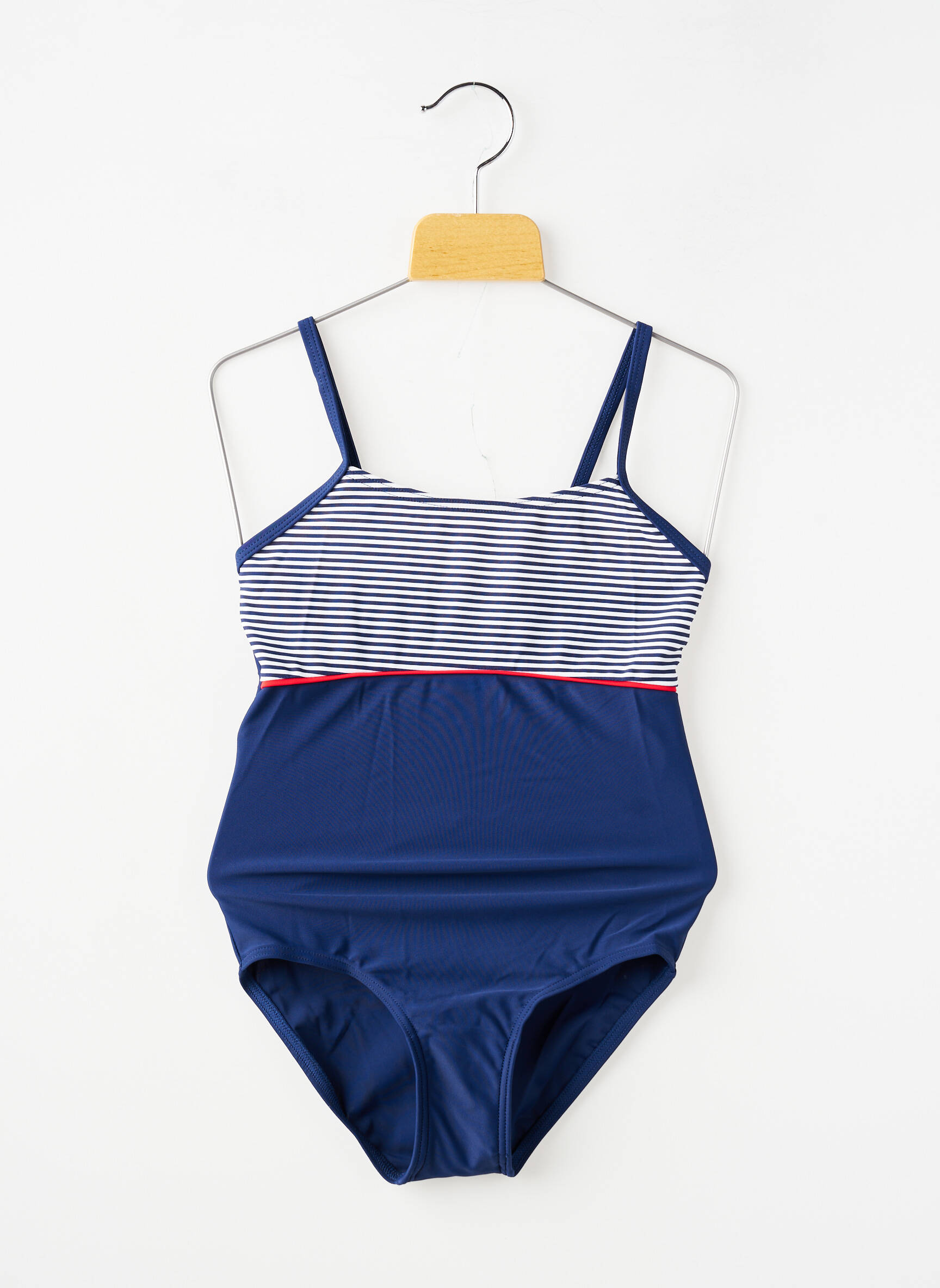 Costum de baie dintr-o singură piesă țesătură satinată albastru LAGON BLEU fată