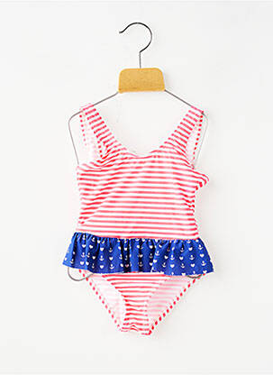 Costum de baie dintr-o singură piesă sutiene roz BEACHWEAR fată