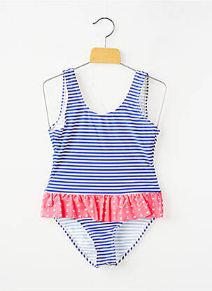 Costum de baie dintr-o singură piesă sutiene albastru BEACHWEAR fată