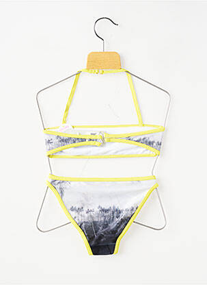 Costum de baie din două piese elasticitate gri BEACHWEAR fată