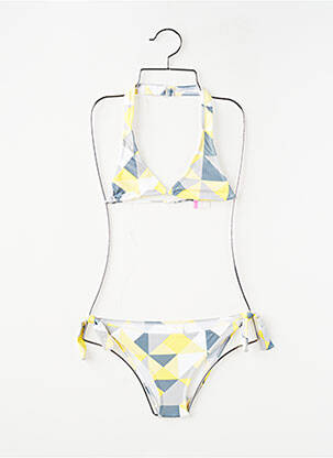 Costum de baie din două piese elasticitate gri BEACHWEAR fată