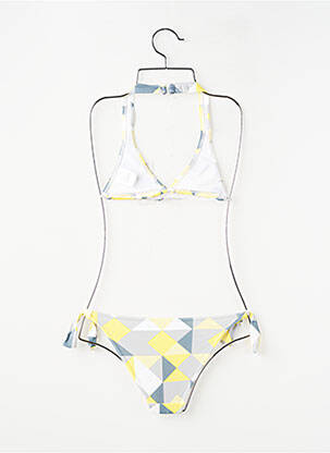 Costum de baie din două piese elasticitate gri BEACHWEAR fată