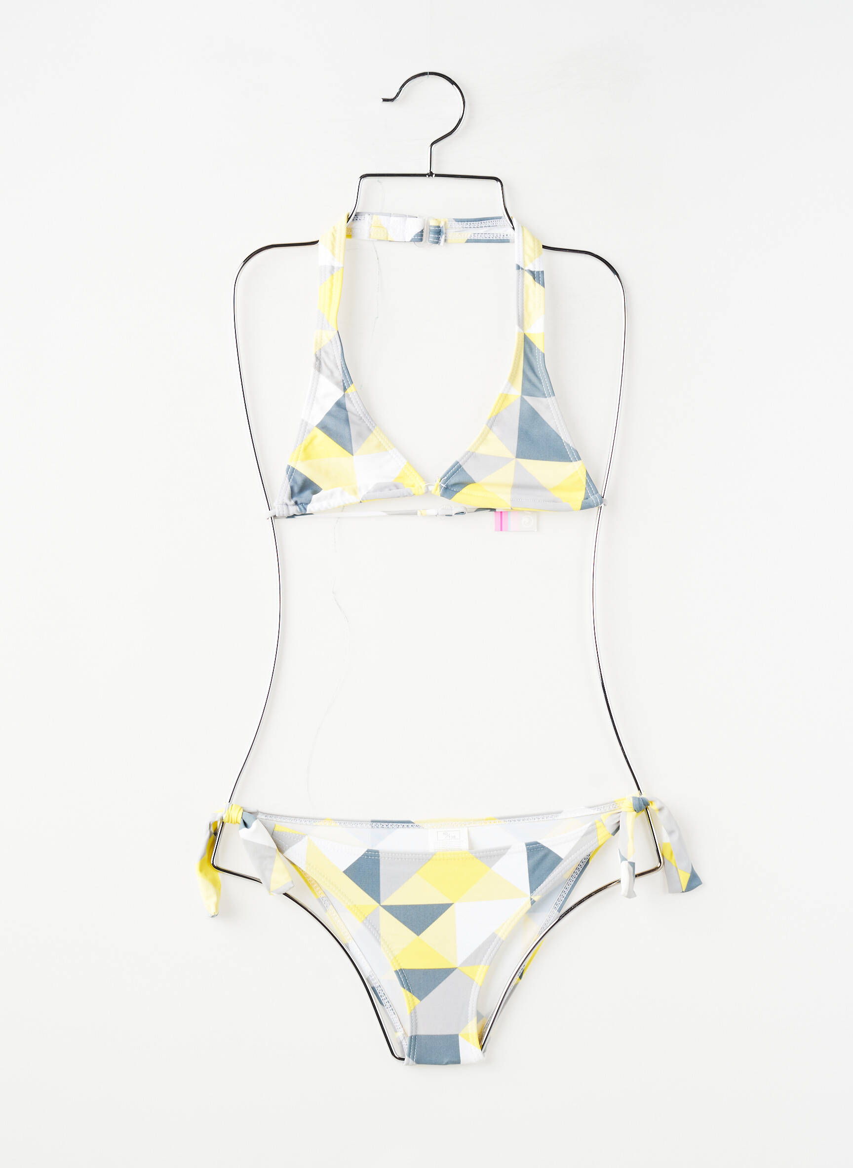 Costum de baie din două piese elasticitate gri BEACHWEAR fată