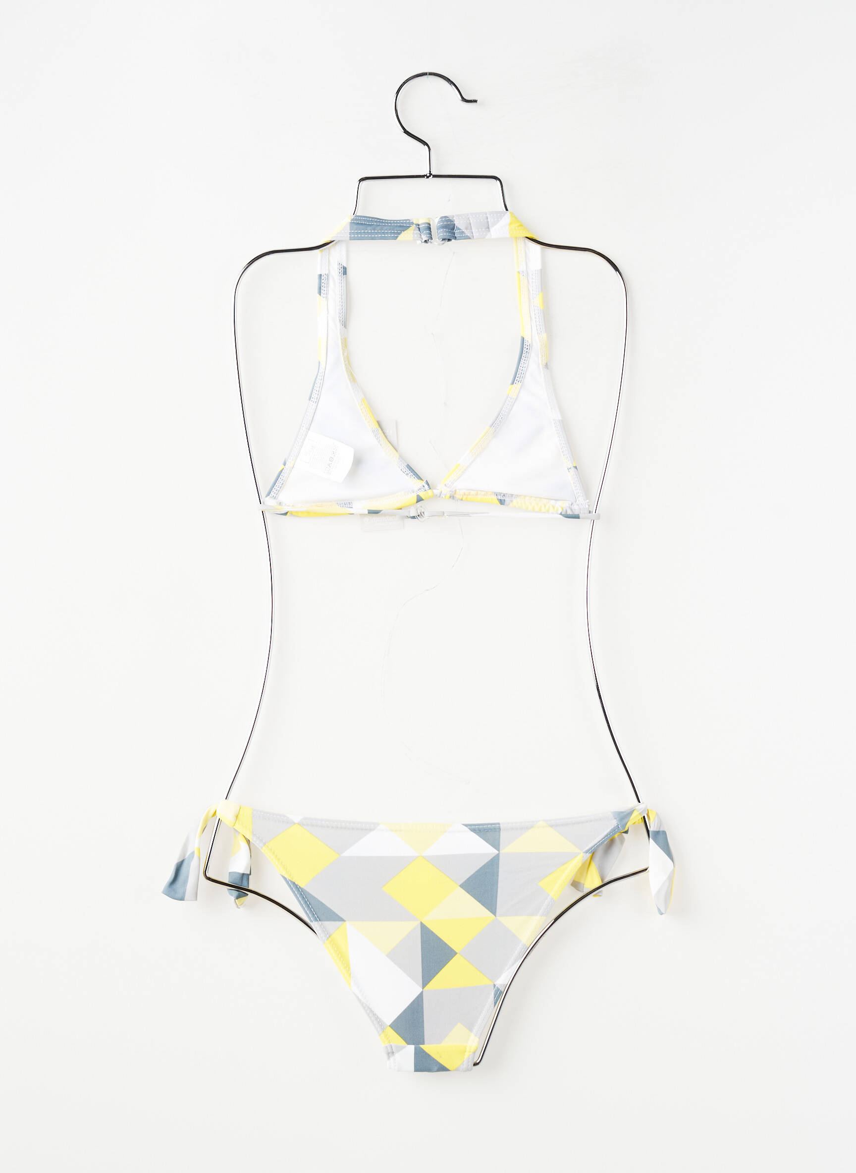 Costum de baie din două piese elasticitate gri BEACHWEAR fată