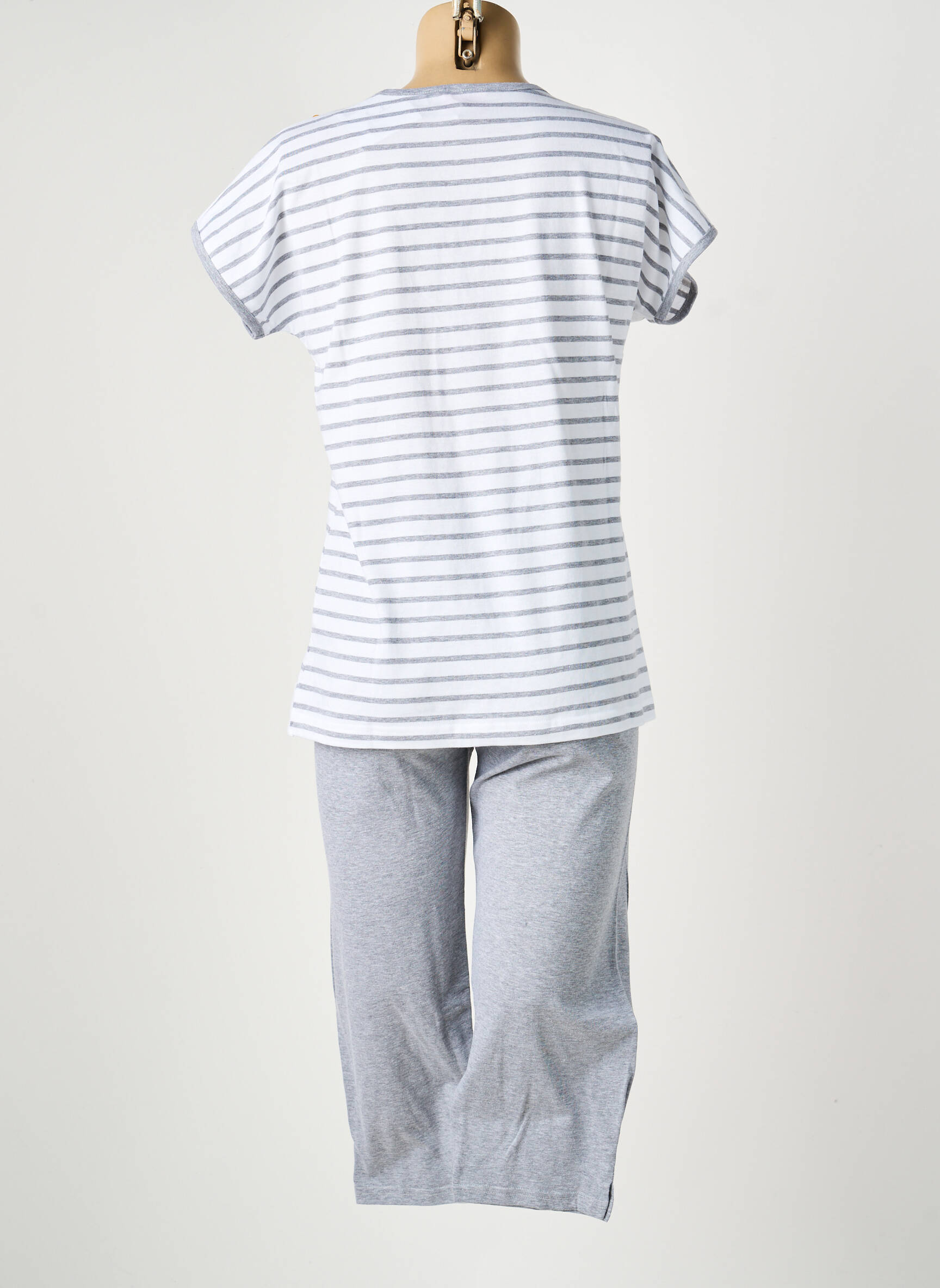 Pijama mâneci scurte gri ROSE POMME femeie