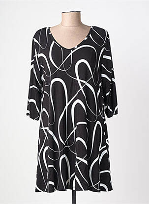 Rochie scurtă mâneci 3/4 mâneci 3/4 negru OLIVER JUNG femeie