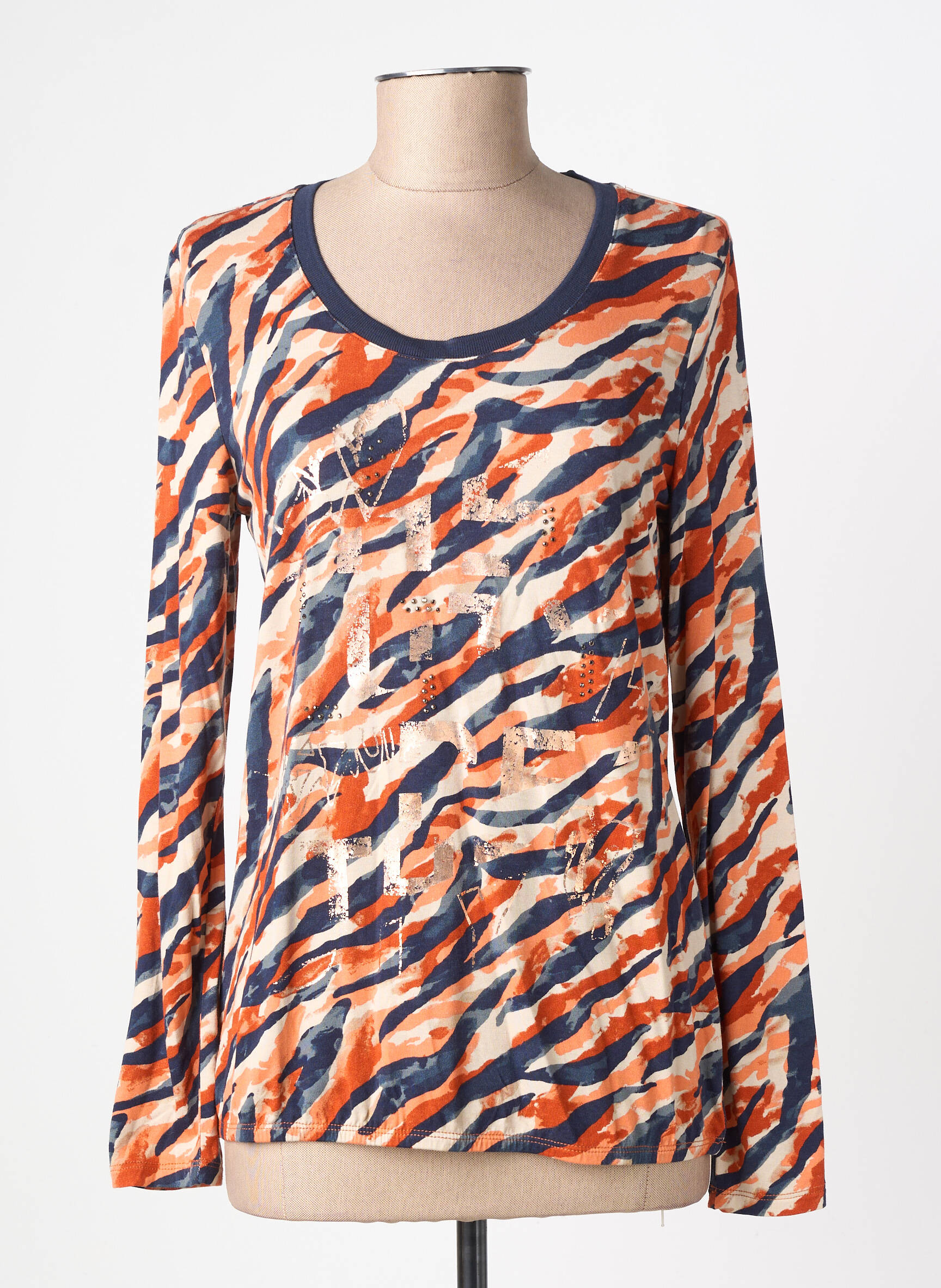Tricou mâneci lungi mâneci lungi portocalie BARBARA LEBEK femeie