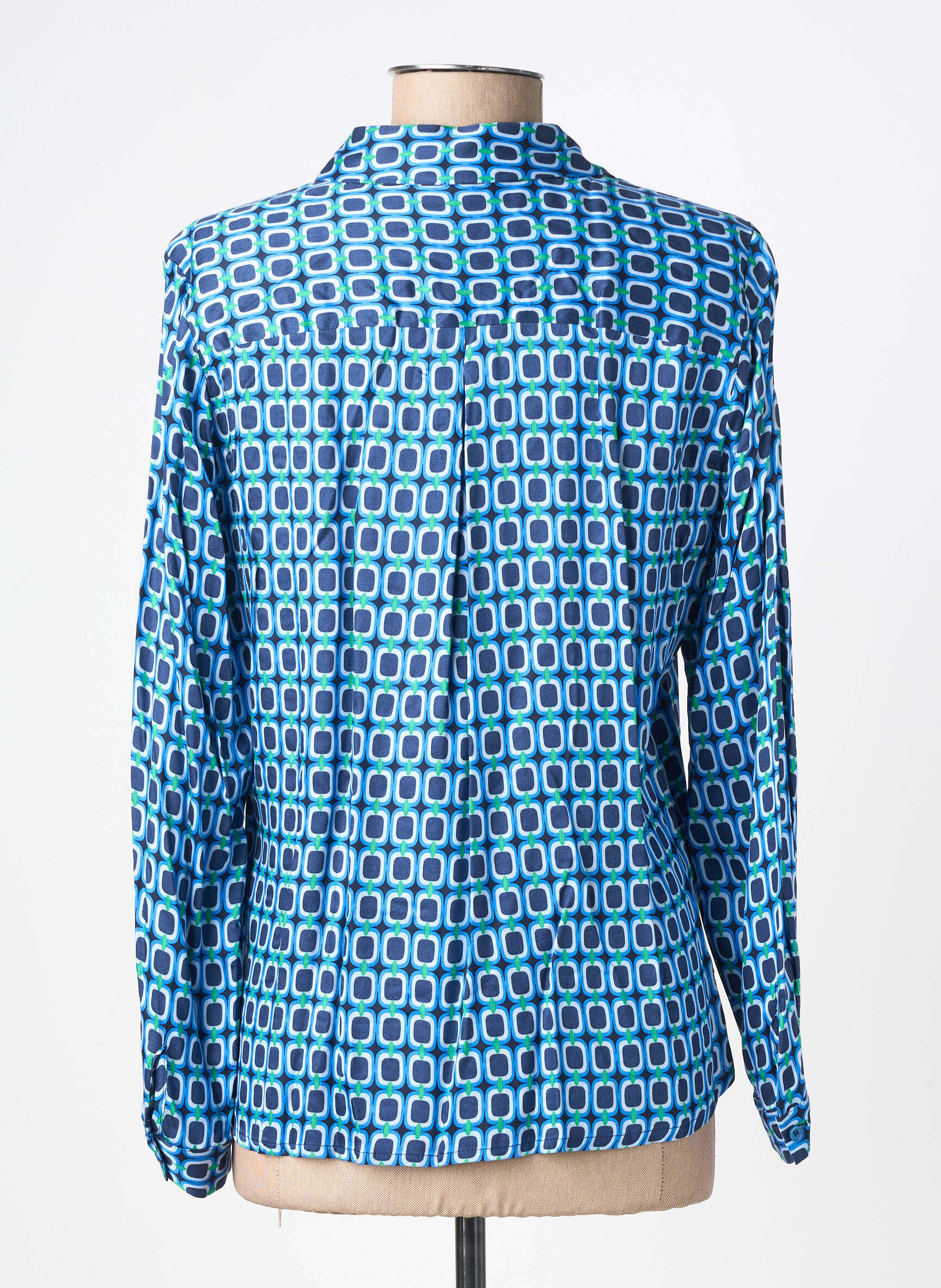 Cămașă croială cambrată mâneci lungi albastru TINTA STYLE femeie