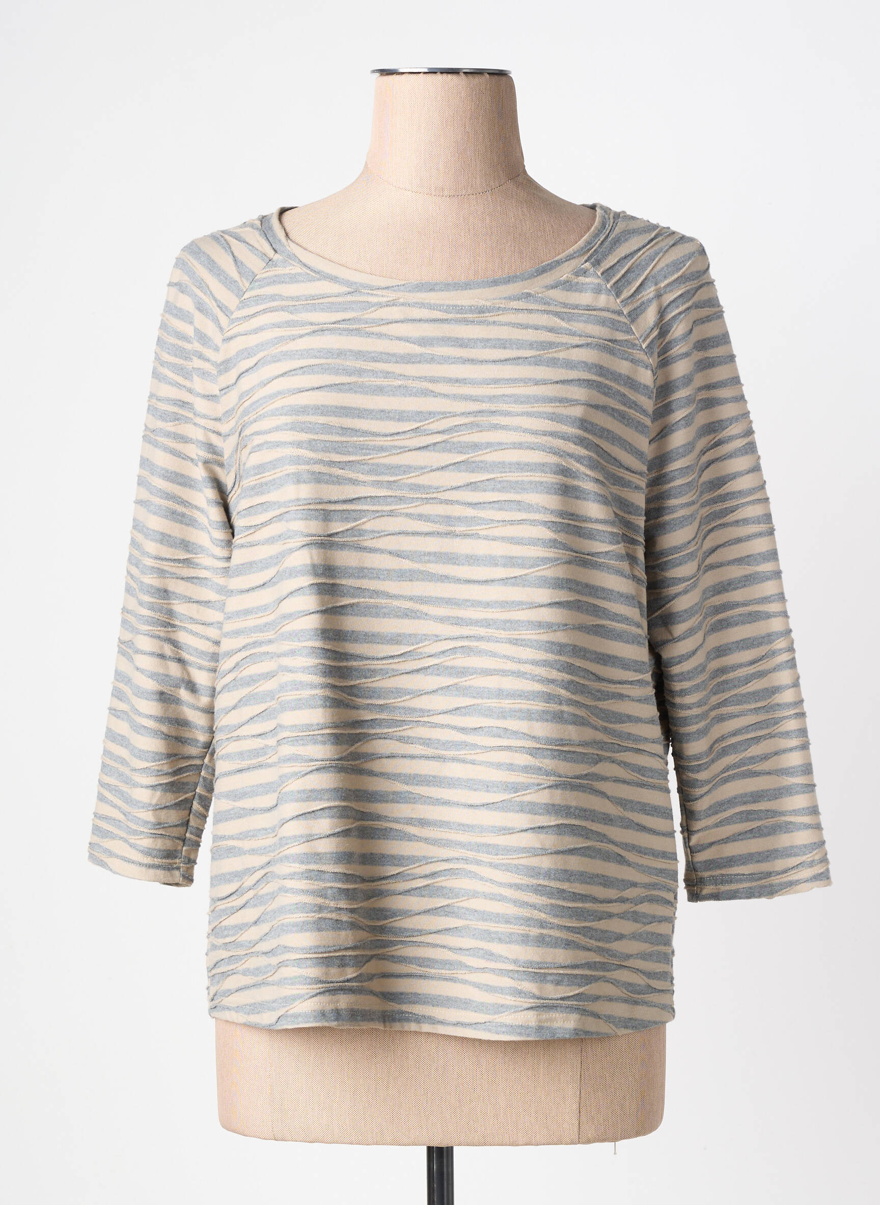 Tricou mâneci 3/4 mâneci 3/4 bej FRANK WALDER femeie
