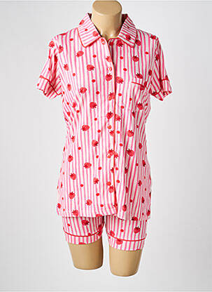Pijama mâneci scurte roz ROSE POMME femeie