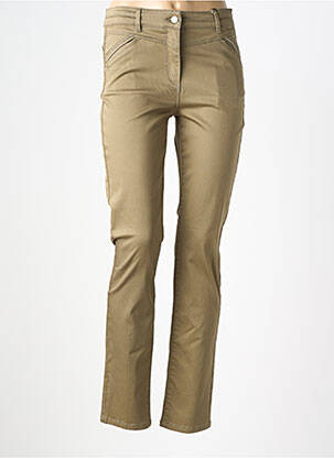 Pantalon slim buzunare verde JULIE GUERLANDE femeie