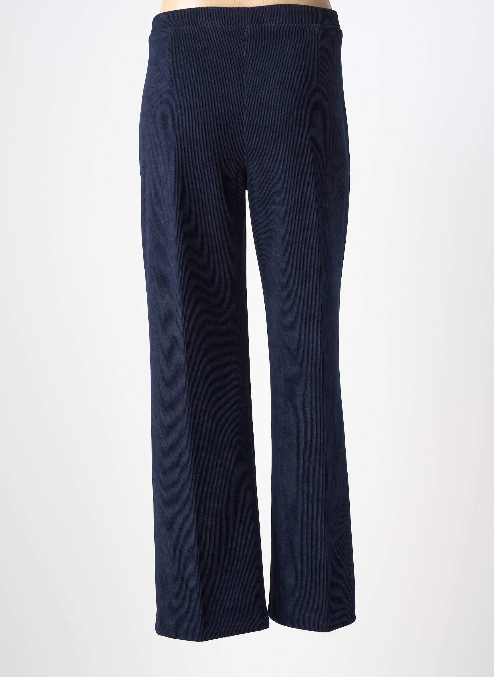 Pantalon drept talie elastică albastru TINTA femeie