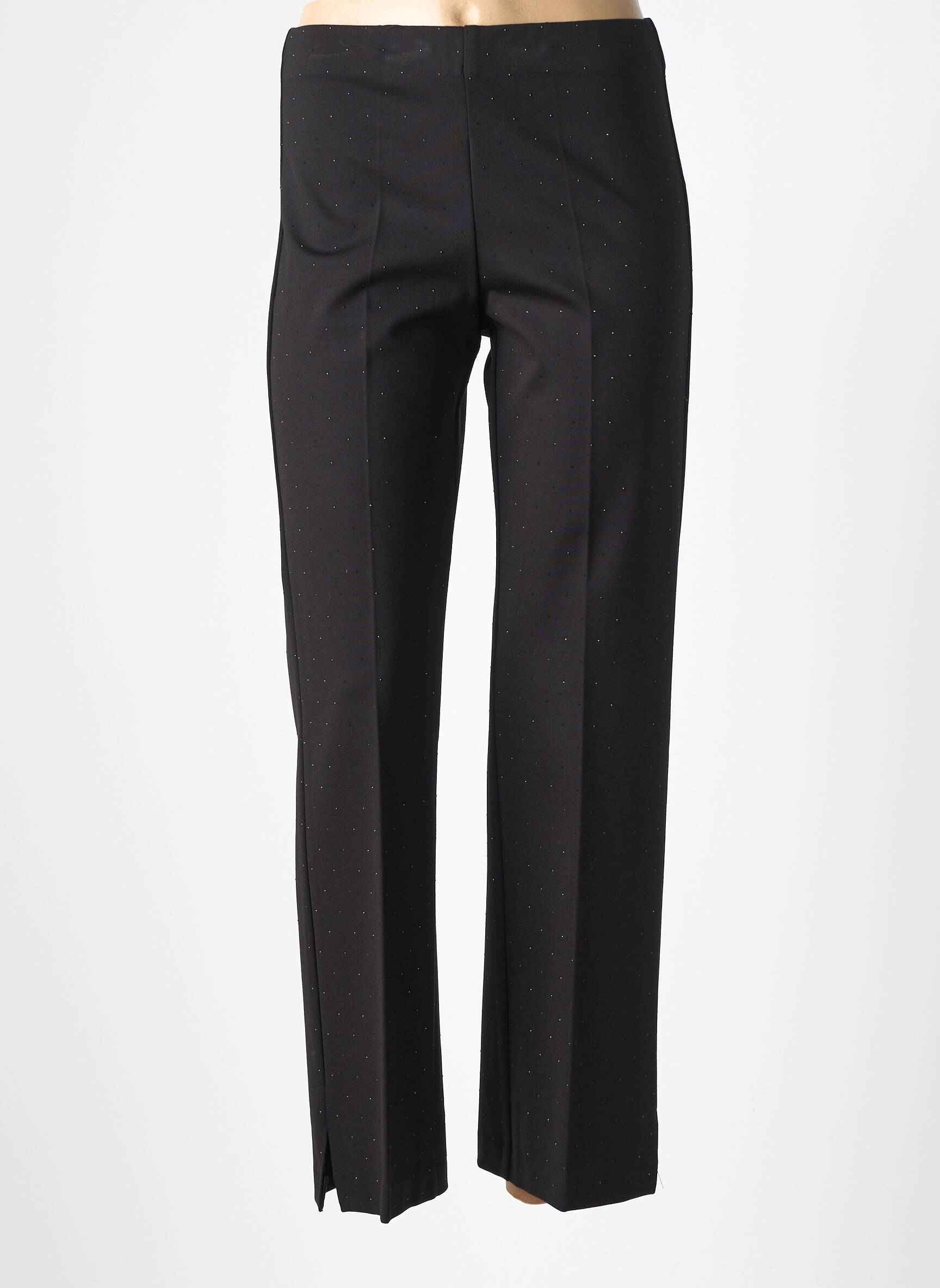 Pantalon drept talie elastică negru BARILOCHE femeie