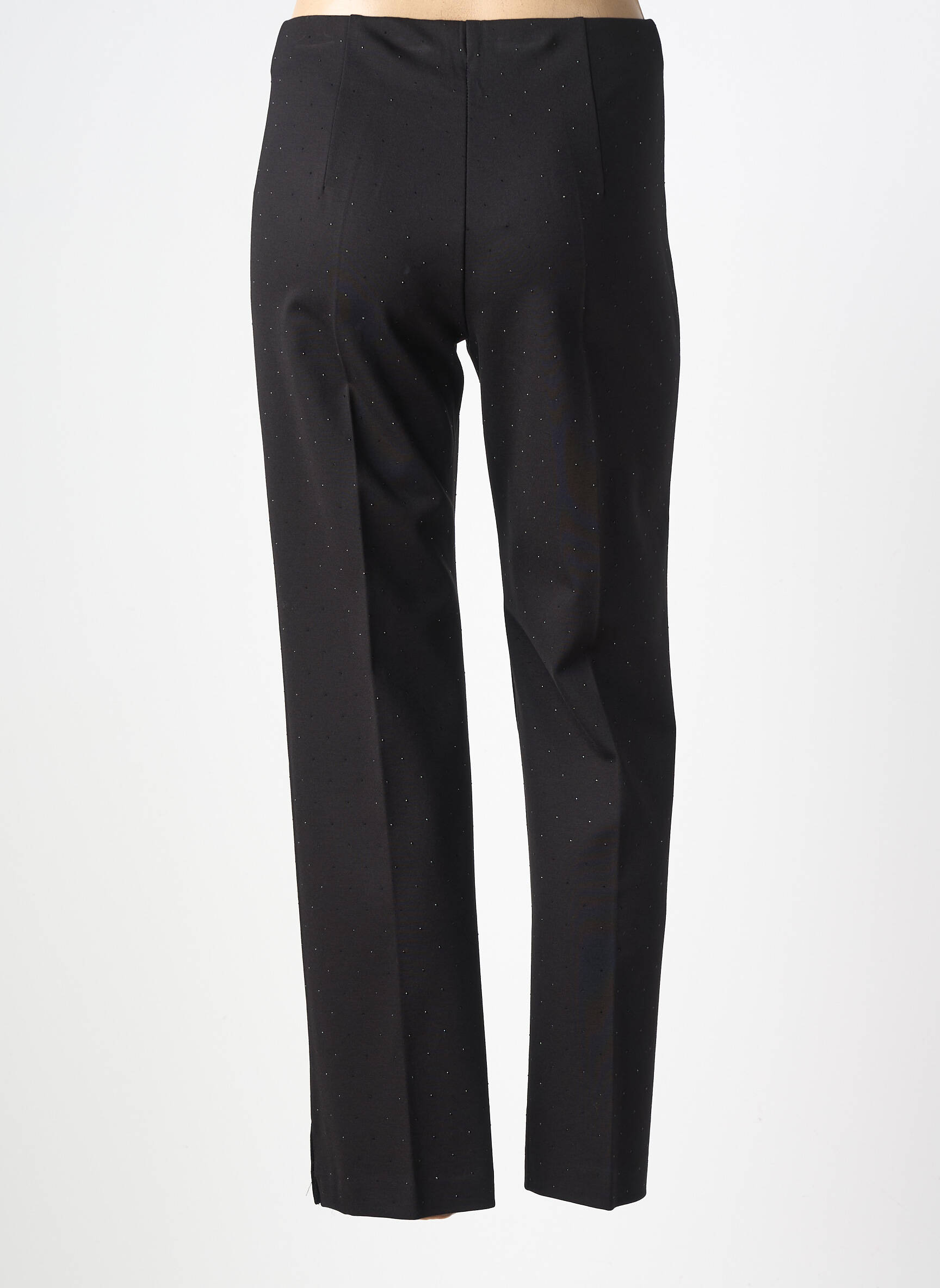 Pantalon drept talie elastică negru BARILOCHE femeie