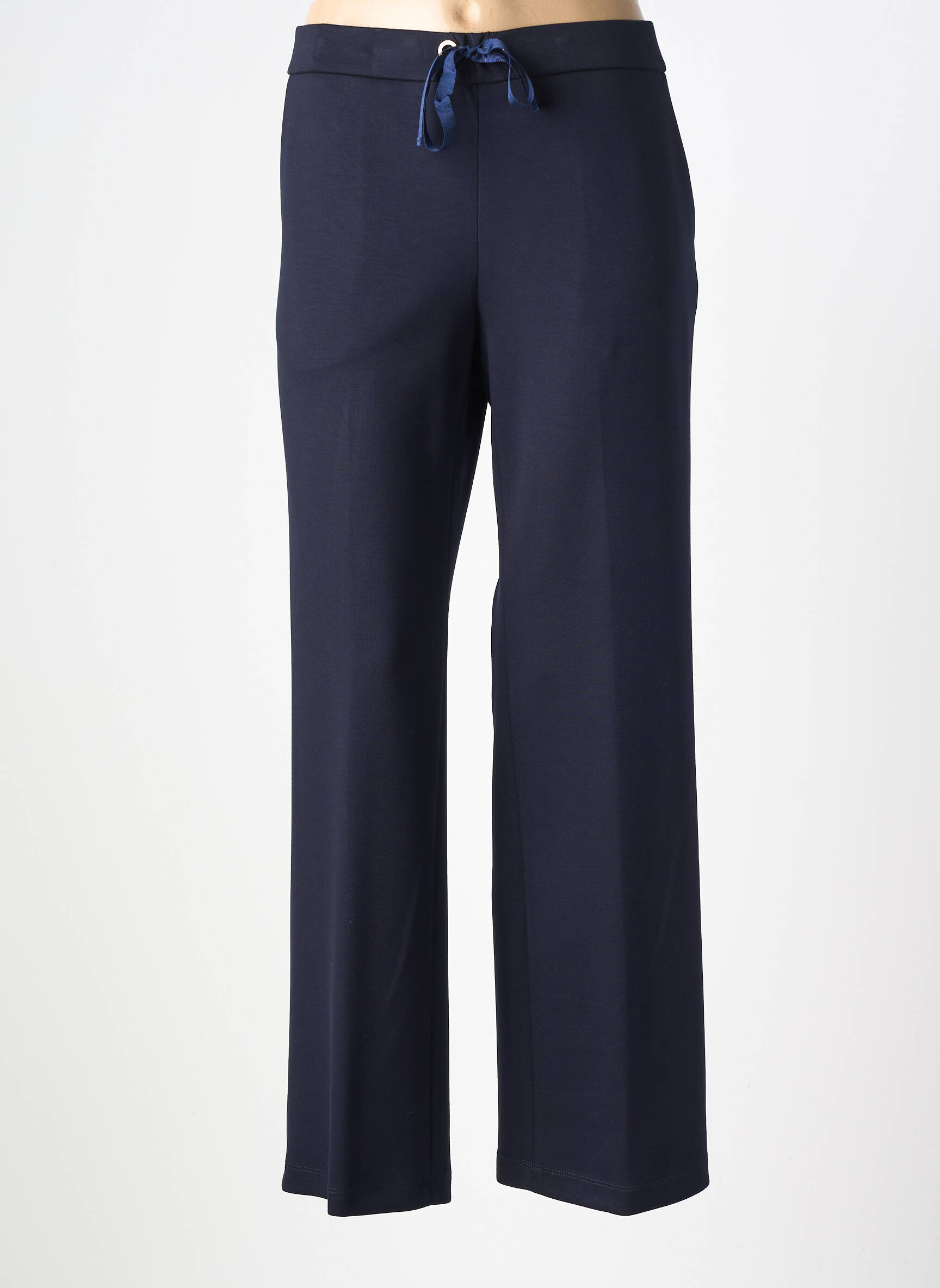 Pantalon drept talie elastică albastru TINTA femeie