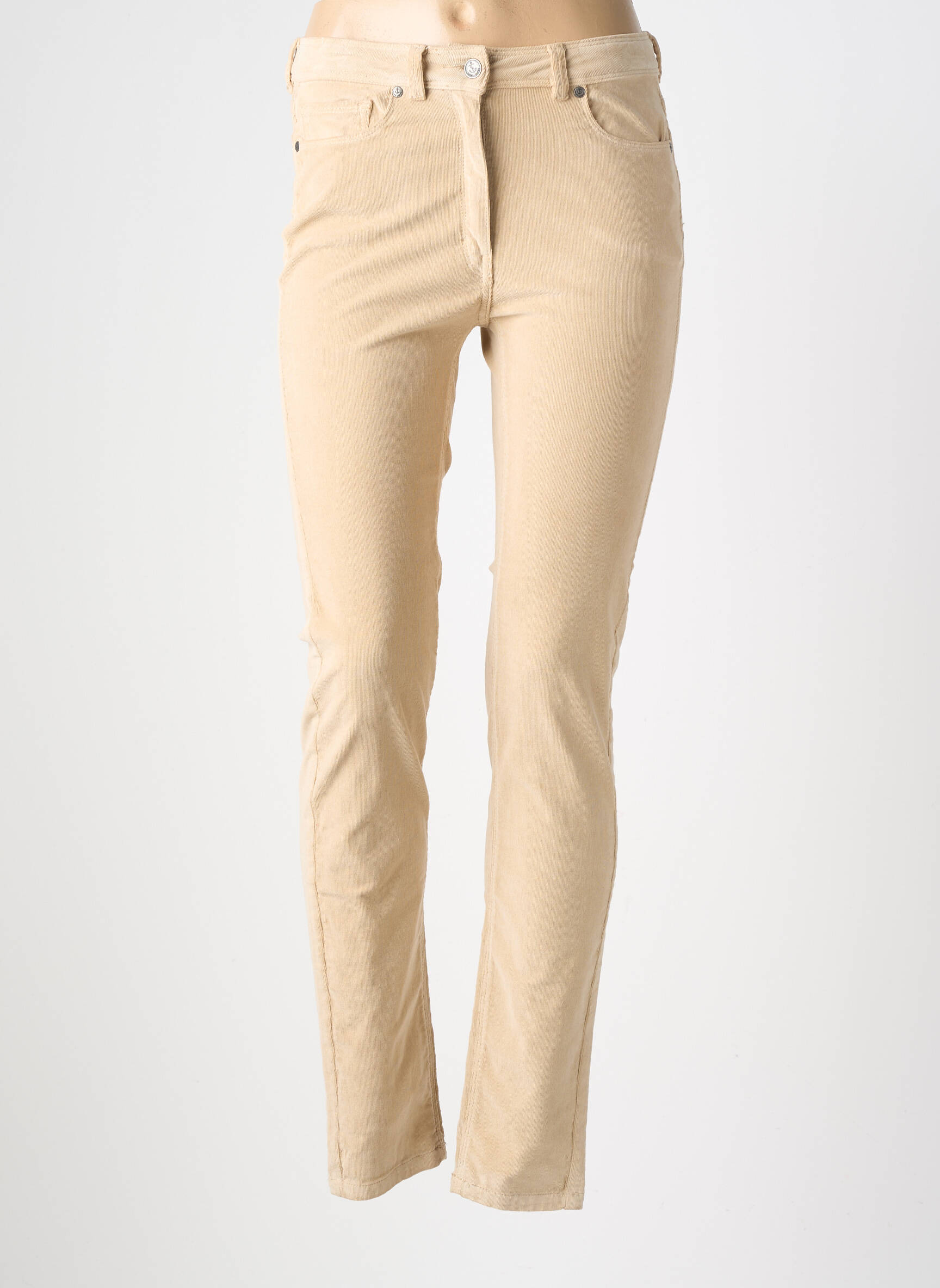 Pantalon slim buzunare bej SAINT JAMES femeie