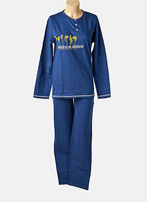 Pijama croială dreaptă albastru ROSE POMME femeie