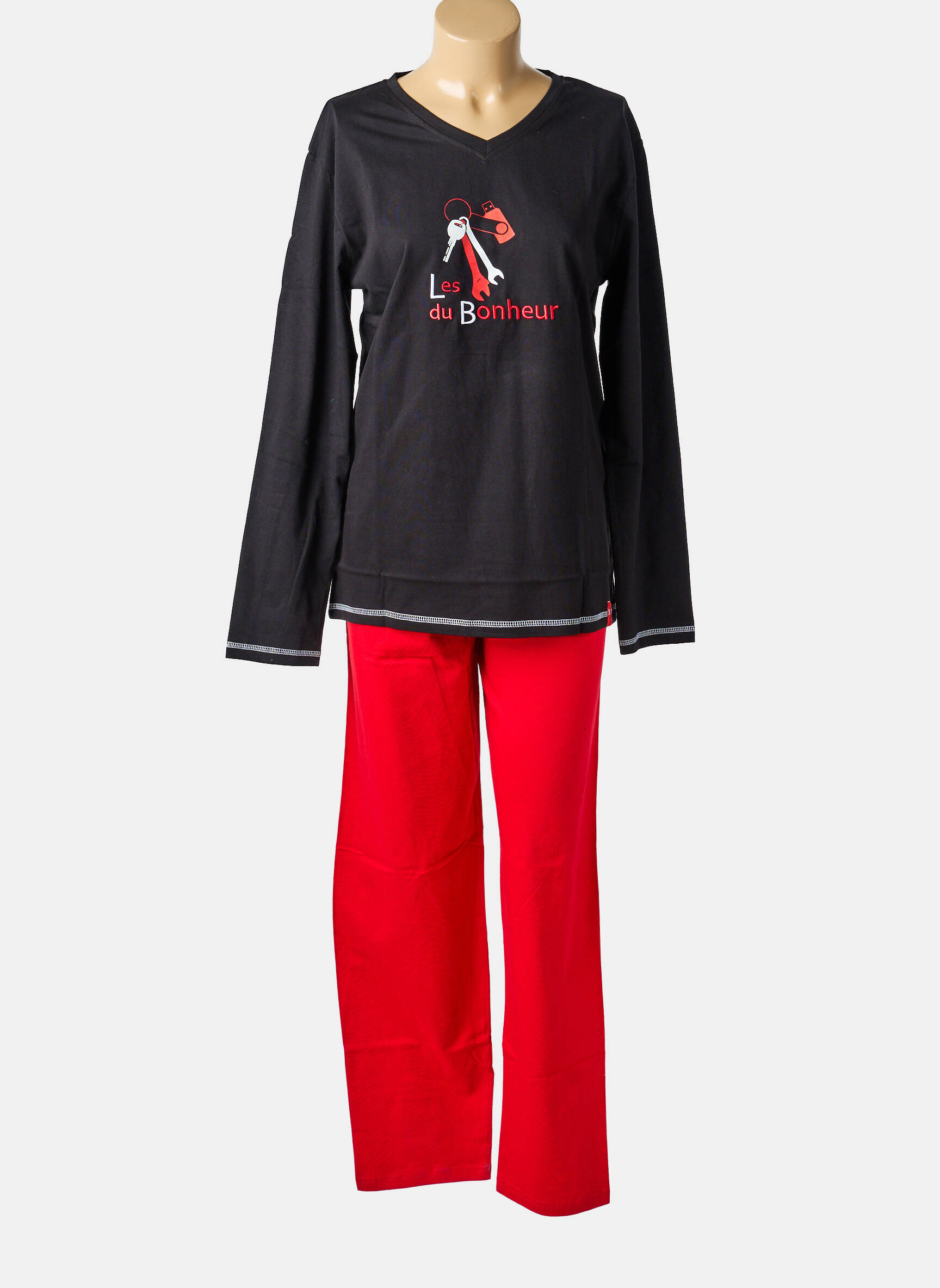 Pijama serigrafie negru ROSE POMME bărbat