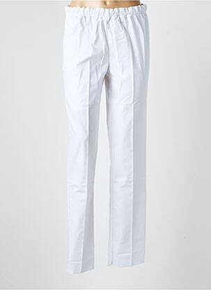 Pantalon drept talie elastică alb GEVANA femeie