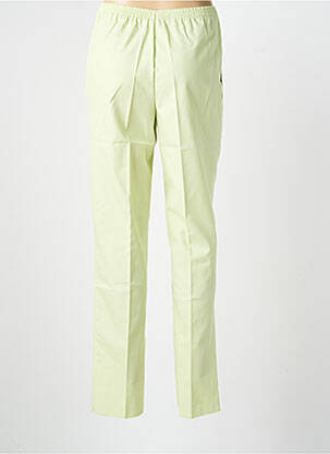 Pantalon drept talie elastică verde GEVANA femeie