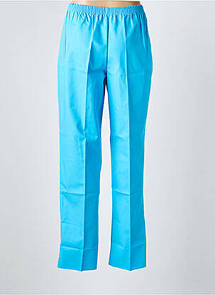 Pantalon drept talie elastică albastru GEVANA femeie