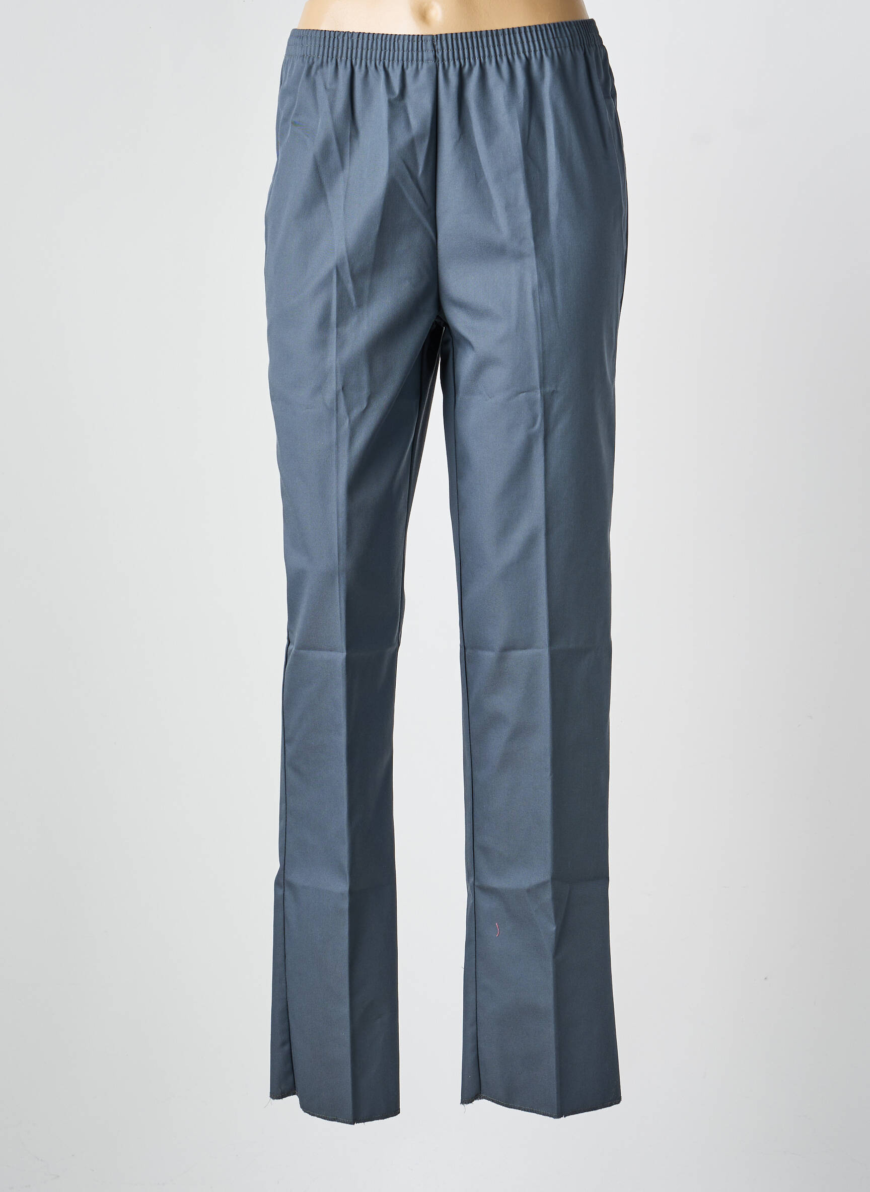 Pantalon drept talie elastică gri GEVANA femeie