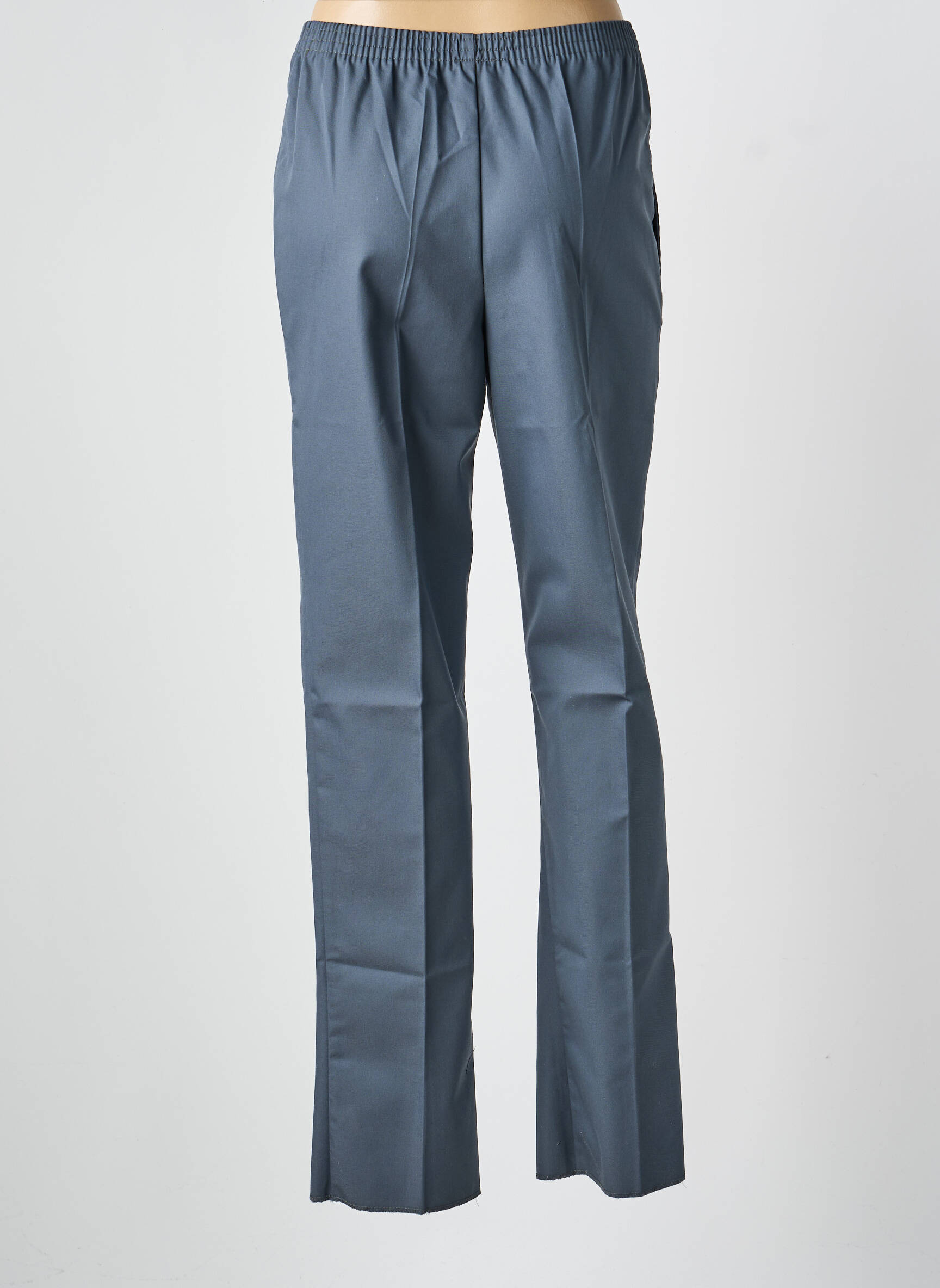 Pantalon drept talie elastică gri GEVANA femeie