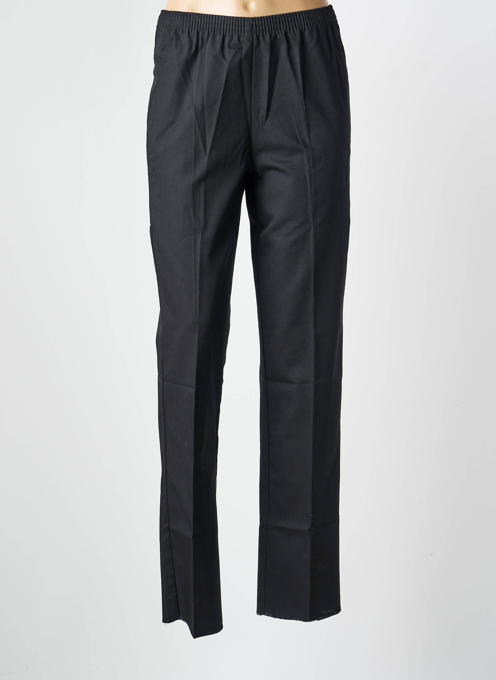 Pantalon drept talie elastică negru GEVANA femeie