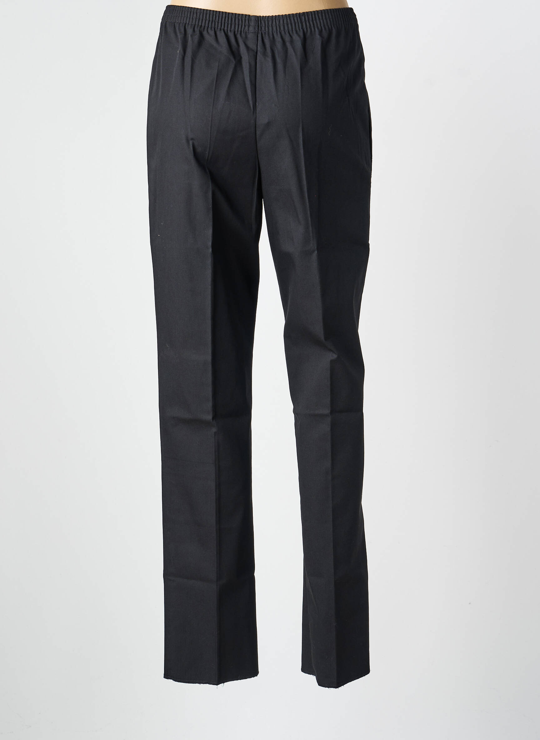 Pantalon drept talie elastică negru GEVANA femeie