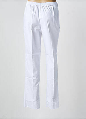 Pantalon drept talie elastică alb GEVANA femeie