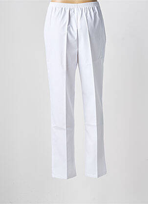 Pantalon slim talie elastică mărime normală alb GEVANA femeie