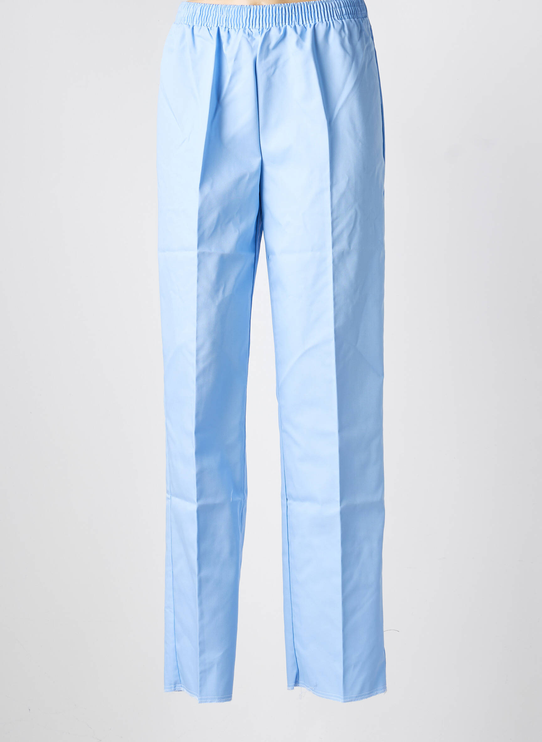 Pantalon slim talie elastică mărime normală albastru GEVANA femeie