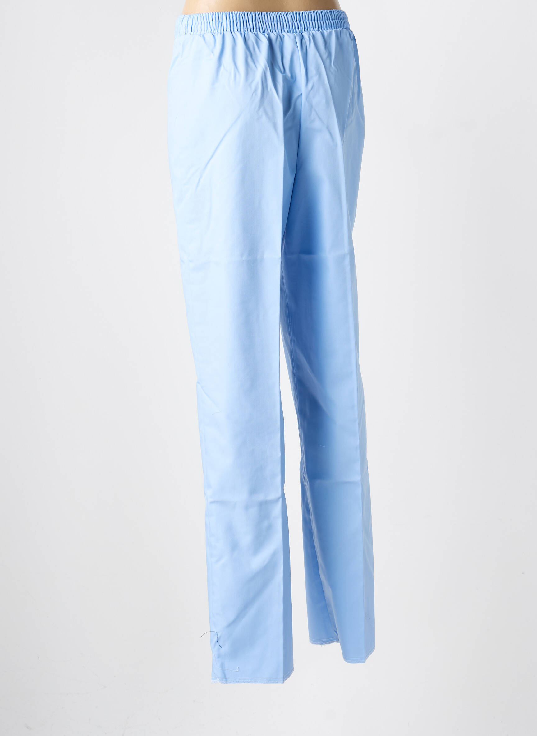 Pantalon slim talie elastică mărime normală albastru GEVANA femeie