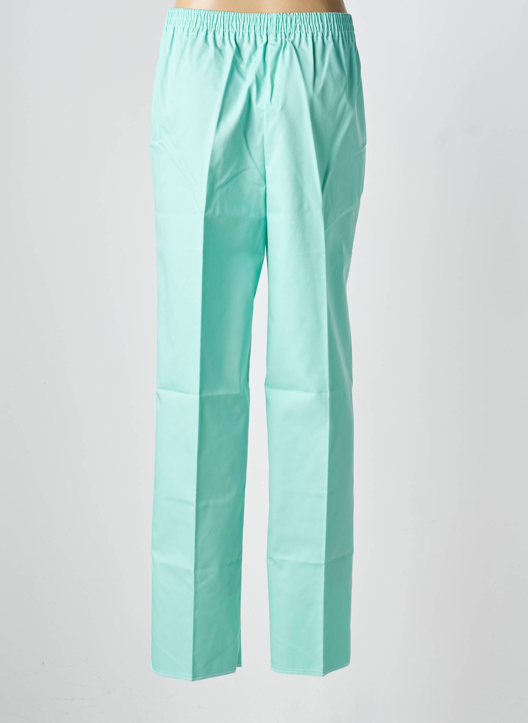 Pantalon slim talie elastică mărime normală verde GEVANA femeie
